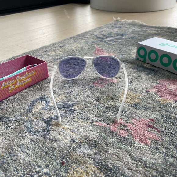 goodr clear/purple aviator sunglasses, Secret Amethyst Tryst - Picture 4 of 6